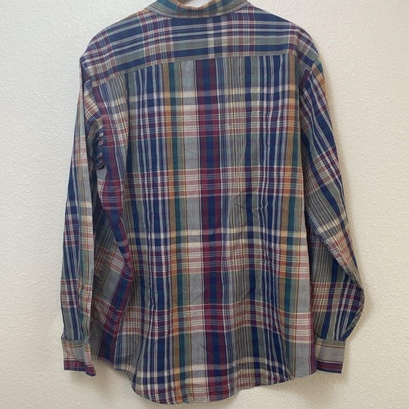 EUC Tournament by Arrow Multicolor Plaid Casual Button Up Shirt Size L - Picture 4 of 5